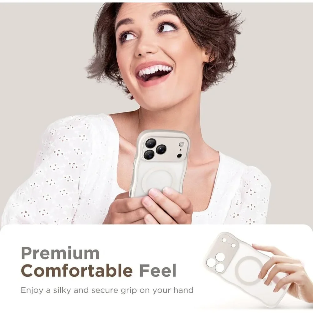 Women Stone Iphone 17 Pro Max Case Full Camera Protection Mag Safe
